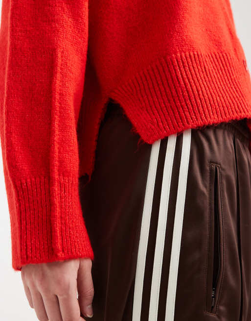ASOS DESIGN - Rechte vest met ronde hals en zijsplit in rood, 2 van 4