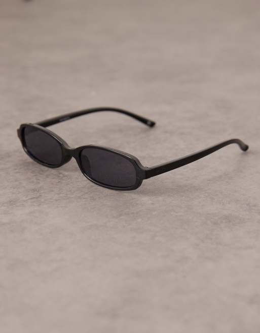 ASOS DESIGN – Rechteckige Sonnenbrille mit schwarzem Gestell, 2 von 3
