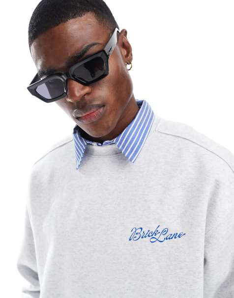 ASOS DESIGN - Rechthoekige chunky zonnebril in zwart met rookglas - view 1
