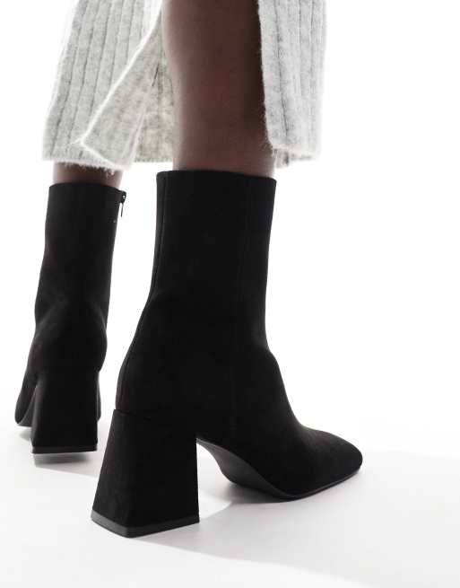 ASOS DESIGN Record Stivaletti eleganti con tacco medio neri ASOS
