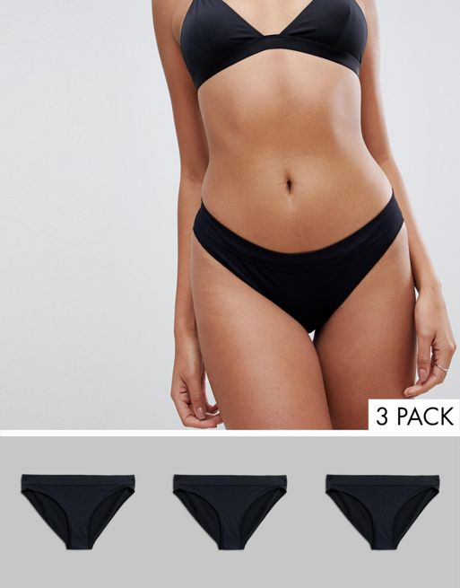ASOS DESIGN recycled 3 pack seamless knickers