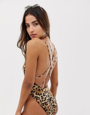 asos leopard print bikini