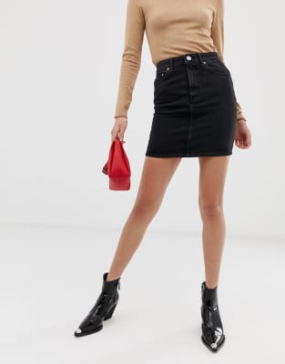 black denim skirt asos