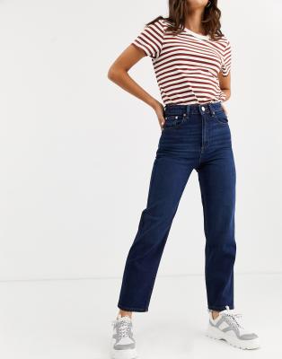 straight leg jeans dark blue