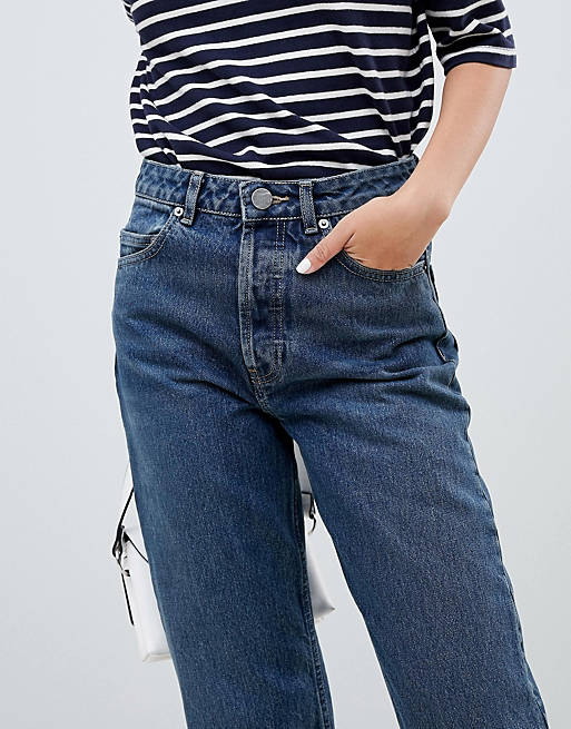 ASOS DESIGN recycled florence straight jeans in london blue wash | ASOS