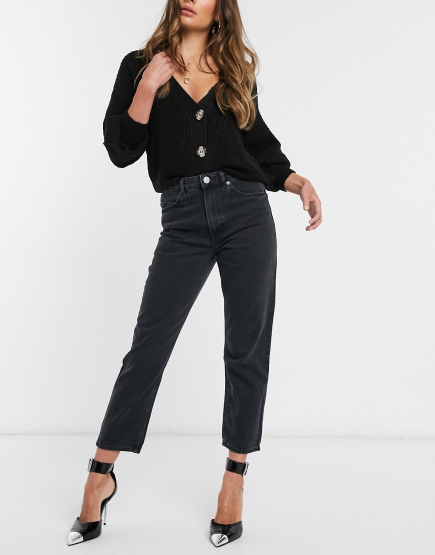 ASOS DESIGN Recycled Florence authentic straight leg jeans in washed black