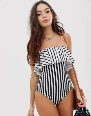 bandeau swimsuit asos