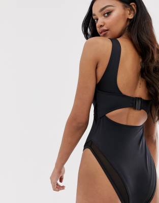 black fuller bust swimsuit