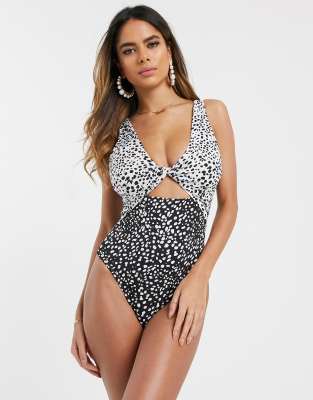 swimsuit with mesh middle