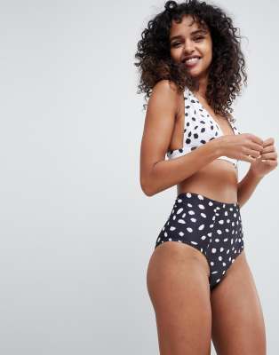 asos polka dot bikini