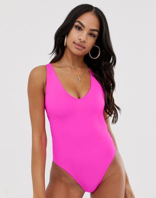 asos pink swimsuit