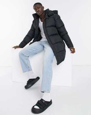 longline puffer jacket asos