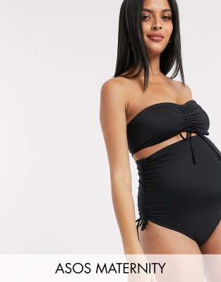 black maternity bikini