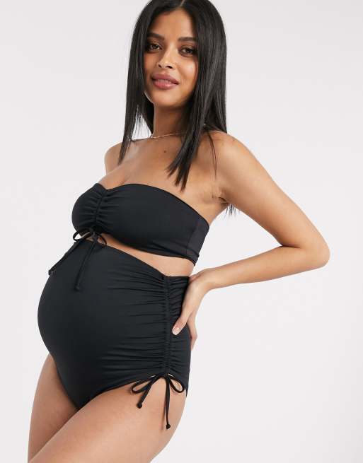 Maternity high best sale waisted swim bottoms