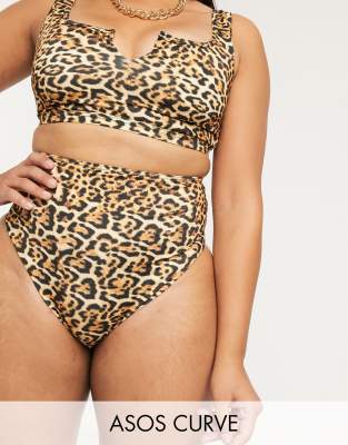 high waisted leopard print bikini