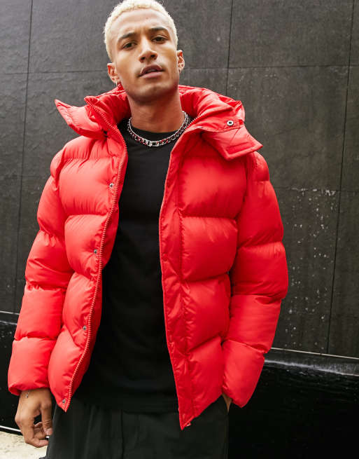 Men's red hot sale puffer jacket