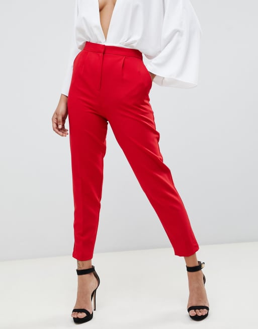 Asos red hot sale trouser suit