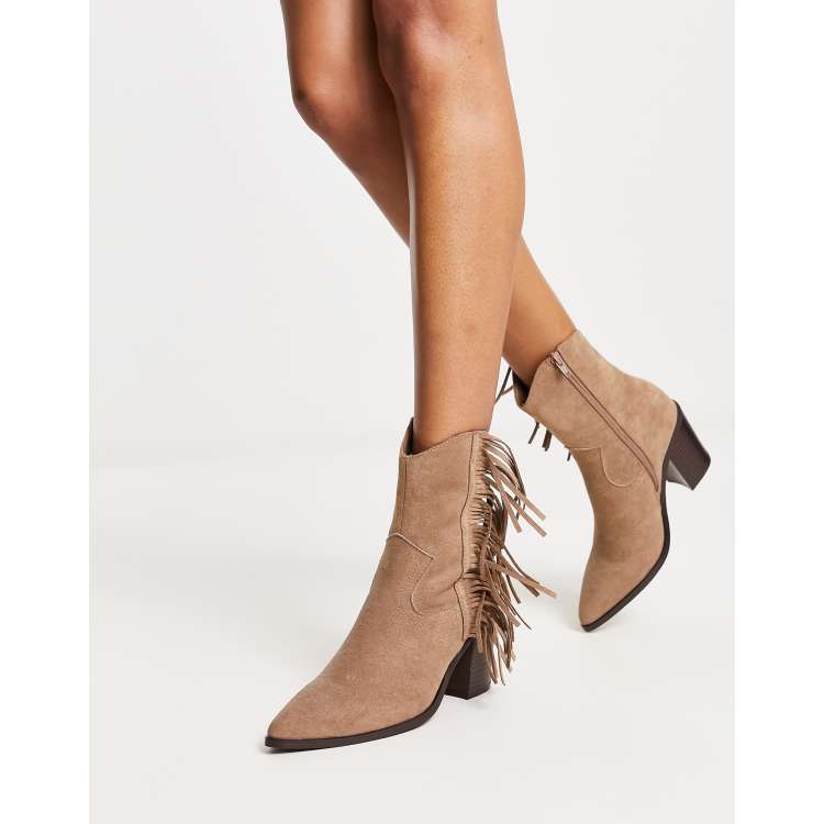 Western on sale fringe booties