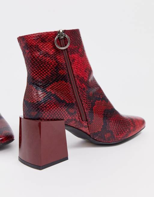 Bottines shop serpent rouge