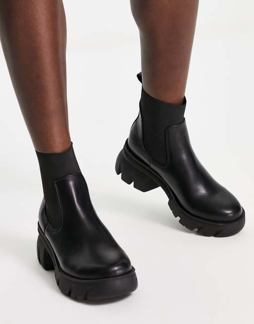 Black chunky boots outlet asos