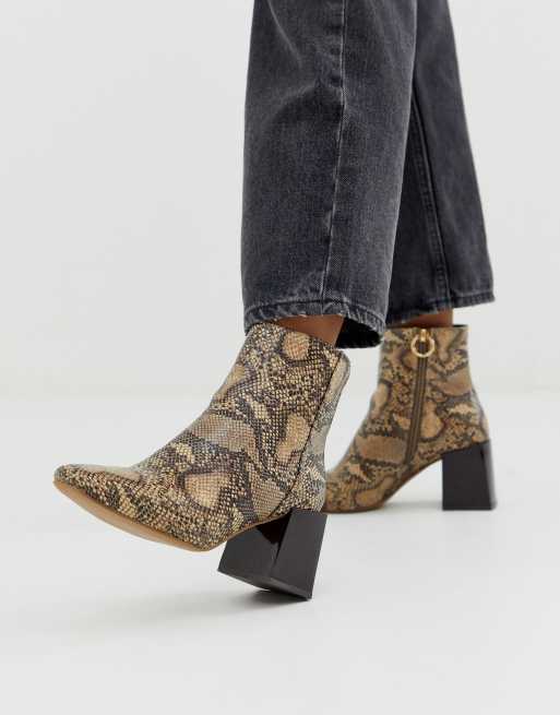 Asos snake cheap print boots