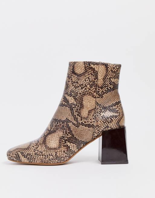 Asos snake shop print boots