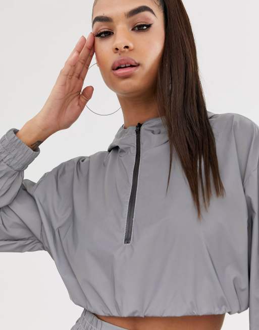 Reflective jacket womens on sale cropped