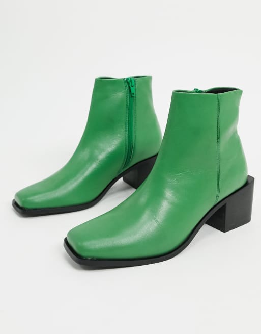 Asos green boots sale