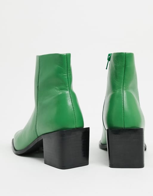 Asos green sale boots