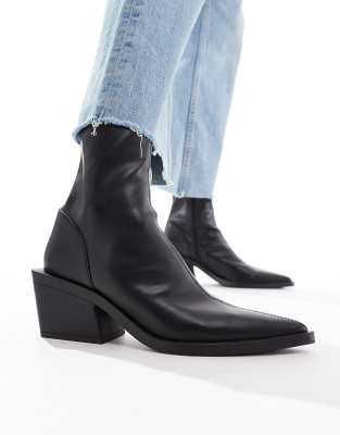 ASOS DESIGN - Refresh - Stiefel in Schwarz im Western-Stil