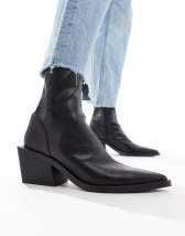 ASOS DESIGN derby shoes in black faux leather