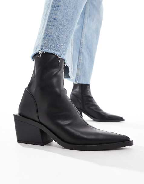 ASOS DESIGN - Refresh - Western sock boots in zwart - view 1