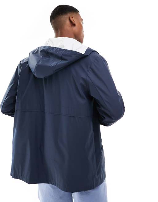 ASOS DESIGN - Regenbestendig rubberen regenjack in marineblauw, 4 van 4