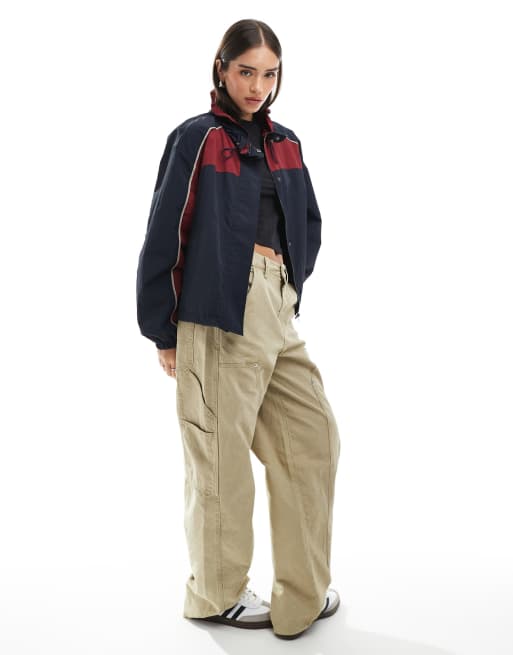 ASOS DESIGN - Regenjack met geplooide hals in kleurvlakken, 2 van 4