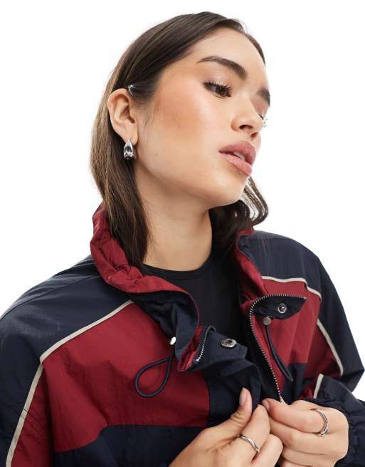 ASOS DESIGN - Regenjack met geplooide hals in kleurvlakken, 3 van 4