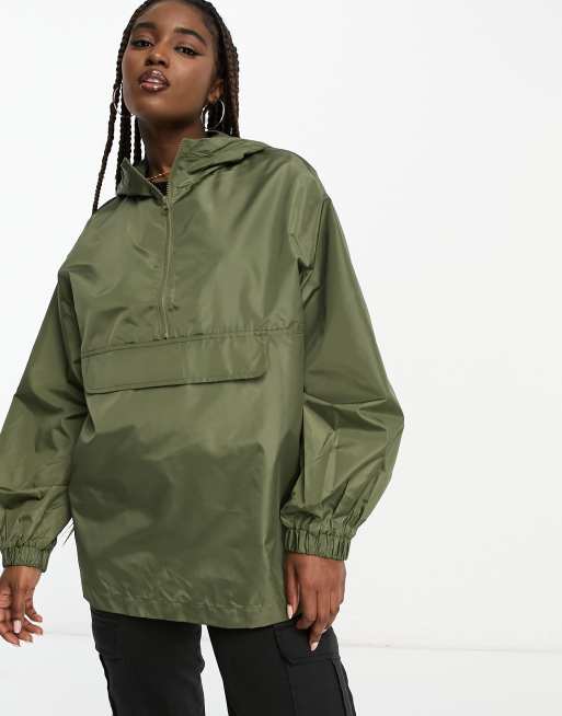 ASOS DESIGN - Regenjack zonder sluiting in kaki, 4 van 4