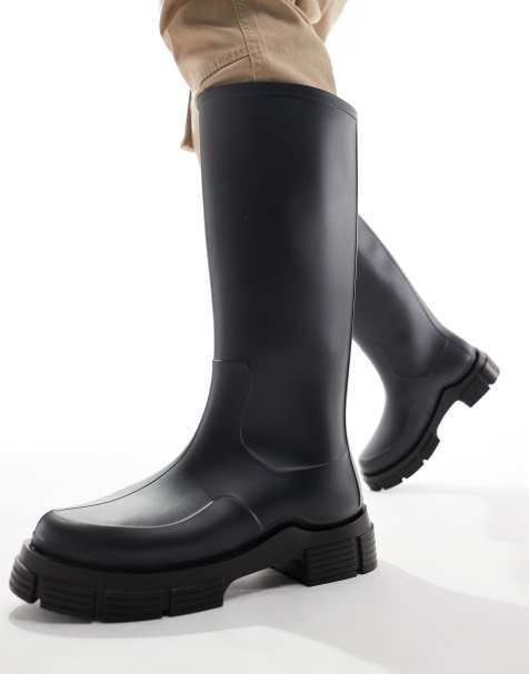 ASOS DESIGN – Regenstiefel in Schwarz - view 1