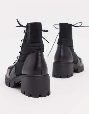 lace up hiker boots black