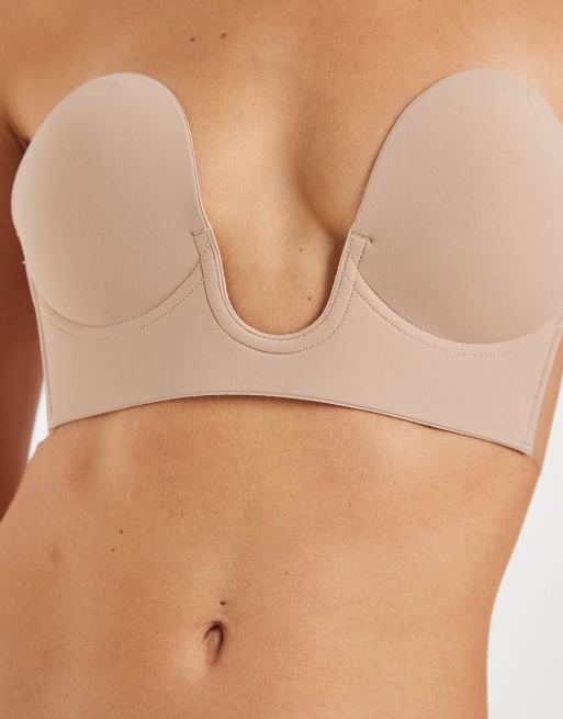 ASOS DESIGN - Reggiseno beige aperto dietro con scollo profondo e alette adesive, 2 di 4