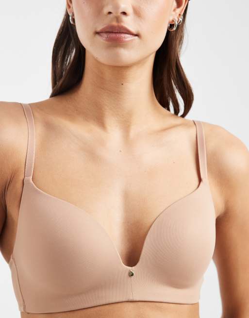 ASOS DESIGN - Reggiseno imbottito modellante beige senza ferretto, 2 di 4