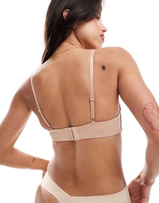 ASOS DESIGN - Reggiseno push up beige modellante senza ferretto, 4 di 4