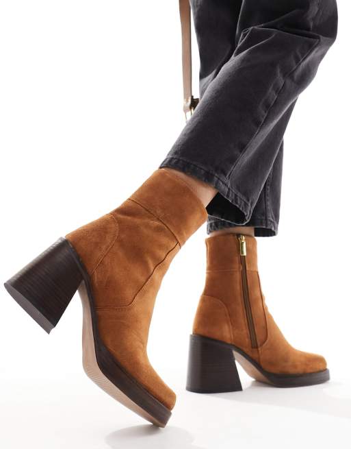 Suede high heel on sale booties