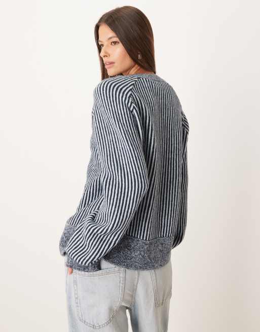 ASOS DESIGN – Reglanowy kardigan w dwóch odcieniach niebieskiego, 4 z 4