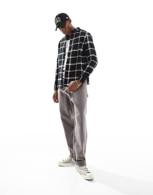 Checked shirt Regular Fit - Black/White checked - Men