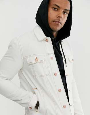 asos white denim jacket