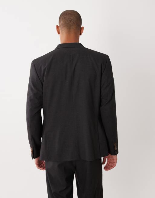 ASOS DESIGN regular double breasted suit blazer in grey, 5 of 5