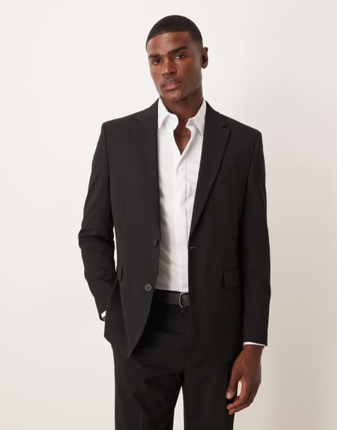 ASOS DESIGN – Regular-Fit-Anzug in Schwarz - view 1