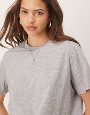 ASOS DESIGN ultimate T-shirt with crew neck in gray heather