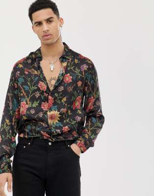 asos mens floral shirt