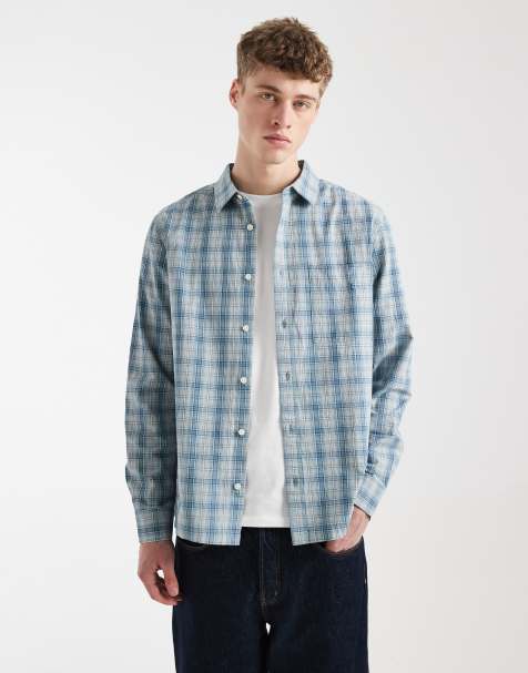 ASOS DESIGN – Regular-Fit-Hemd in kariertem Blau - view 1